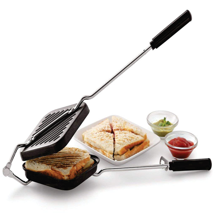 Magnus Non Stick Crunchy Toaster Grill Sandwich Maker| Gas Compatible Toast Sandwich Maker Crunchy Grill Sandwich | Hand Toaster Sandwich Maker