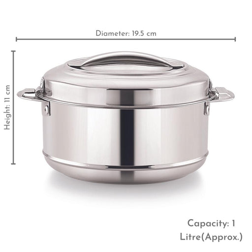 Magnus Rio Stainless Steel Double Wall Insulated Casserole (1000 ml)