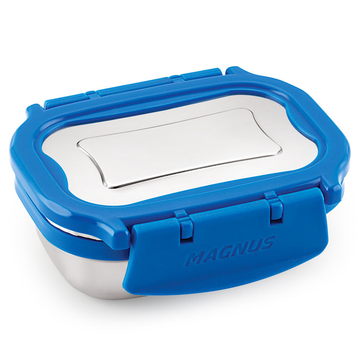 Magnus Bolt Deluxe Stainless Steel Lunchbox for Office & School, Leak-Proof Tiffin with Stainless Steel Lid, Air-Tight Food Storage, Compact 150ml Lunch Box for Kids, Lunch Boxes for Office Men