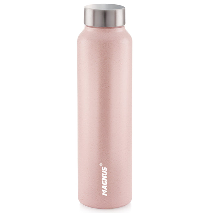 Magnus Alsaka Stainless Steel Water Bottle, Single walled, Leak-Proof, Rust-free, Easy to Carry, Travel Bottle, Pink, 750ml
