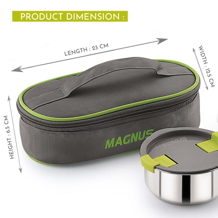 Magnus Olive-2 Stainless Steel Lunch Box for Kids, Lunch Boxes for Office Men - Leak-Proof Containers, Insulated Carry Case, Airtight Food Storage for School, Office, Picnic