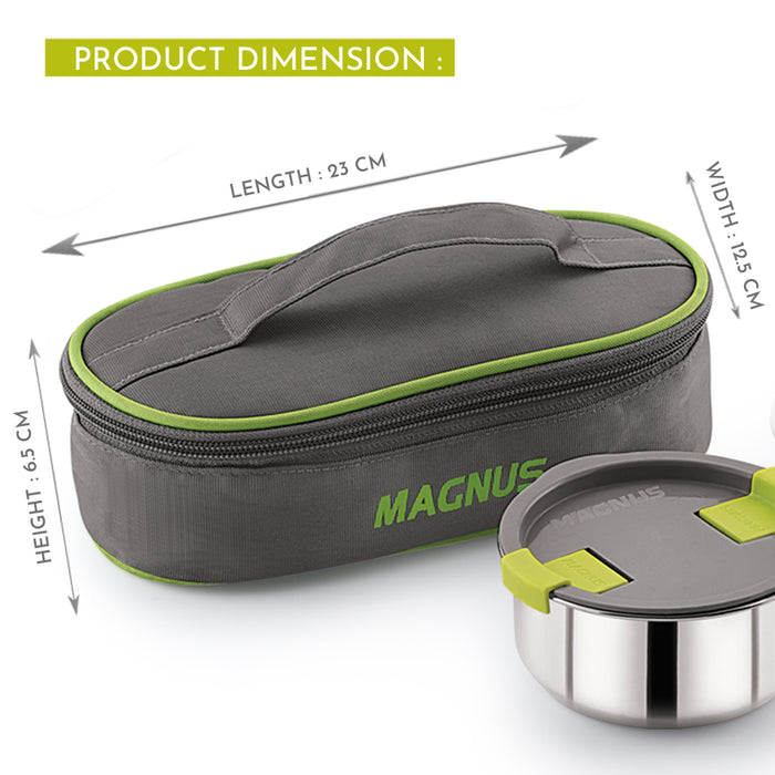 Magnus Olive-2 Stainless Steel Lunch Box for Kids, Lunch Boxes for Office Men - Leak-Proof Containers, Insulated Carry Case, Airtight Food Storage for School, Office, Picnic