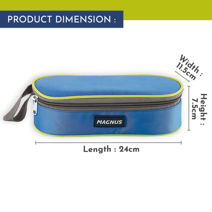 Magnus Avanza 2 Deluxe Stainless Steel Lunch Box | Airtight, Leakproof, Insulated | Ideal Lunch Box for Kids | Lunch Boxes for Office Men and Women | Compact Design with Carrying Pouch
