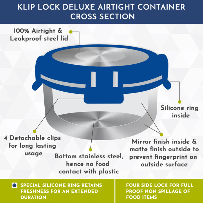 Magnus Avanza 2 Deluxe Stainless Steel Lunch Box | Airtight, Leakproof, Insulated | Ideal Lunch Box for Kids | Lunch Boxes for Office Men and Women | Compact Design with Carrying Pouch