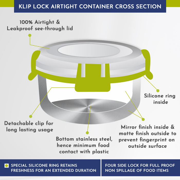 Magnus Avanza 2 Stainless Steel Lunch Box - Ideal for Kids, Office Men - Leakproof Tiffin Box , Insulated Cover, Air-Tight Food Carrier for Hot Meals