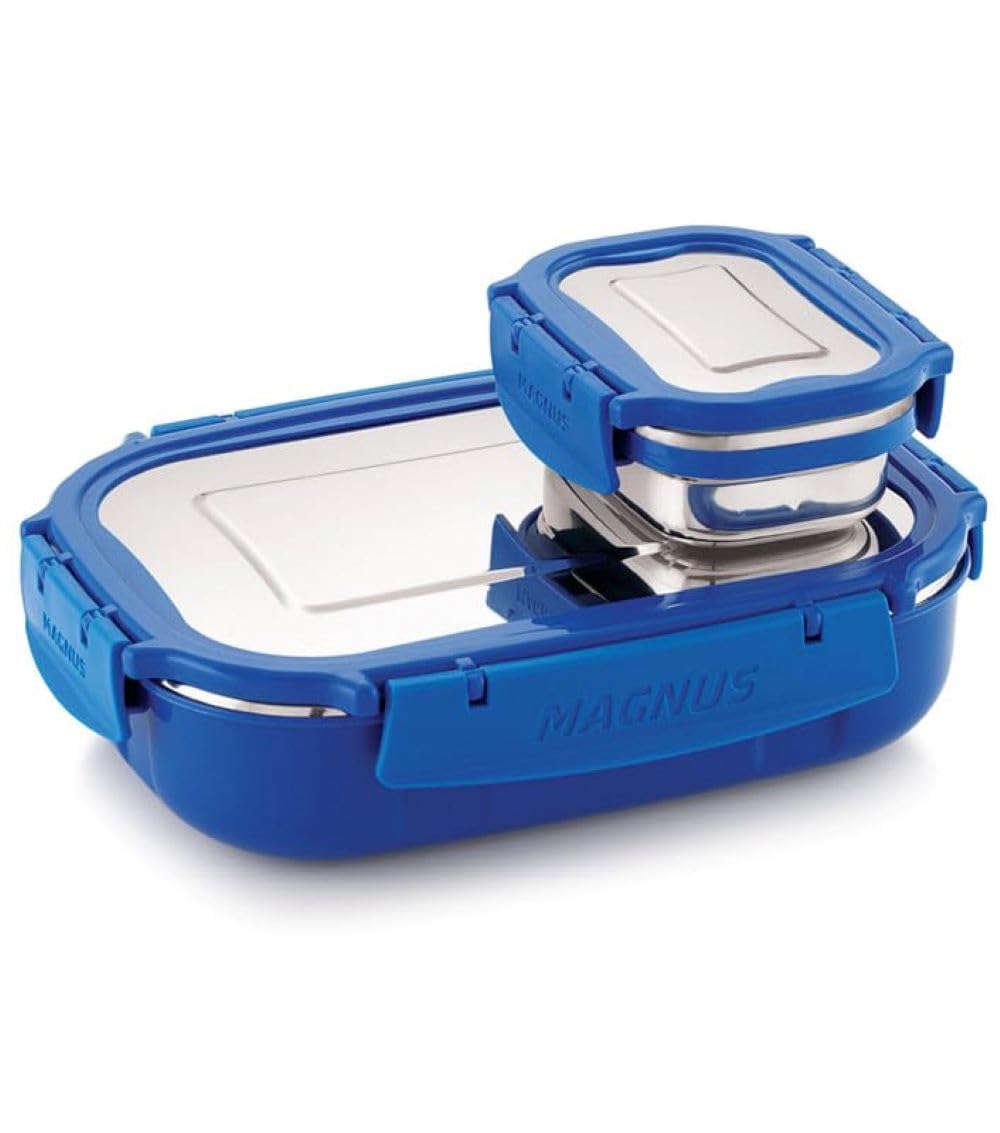Buy Magnus Spike Lunch Box SP (Blue) - Stainless Steel Office Lunchbox ...