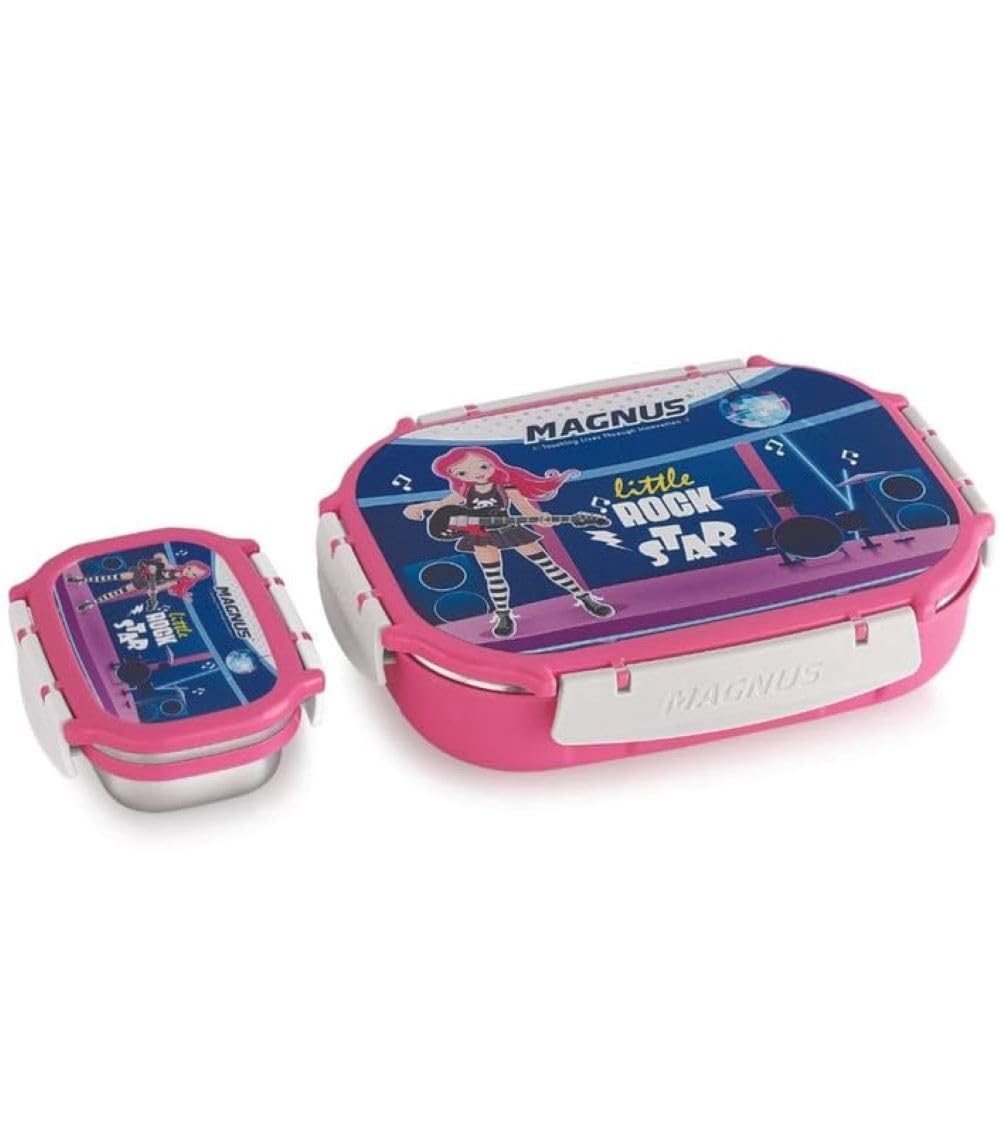 Buy Magnus Spike Kids PP Pink Lunchbox - 800ml Stainless Steel Tiffin ...