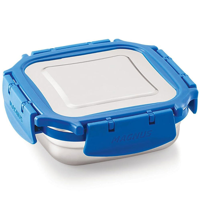 Magnus Bolt Deluxe Stainless Steel Lunchbox for Office & School, Leak-Proof Tiffin with Stainless Steel Lid, Air-Tight Food Storage, Compact 300ml Lunch Box for Kids, Lunch Boxes for Office Men