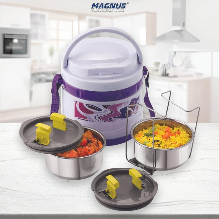 Buy Magnus Pride Violet Insulated Stainless Steel Lunch Box