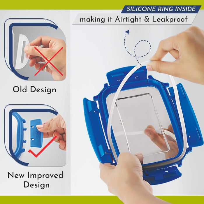 Magnus Bolt Deluxe Stainless Steel Lunch Box - BPA-Free, Leak-Proof Tiffin for Office & School, Ideal Lunch Box for Kids and Office Men, Air-Tight Food Storage Container, 550ml