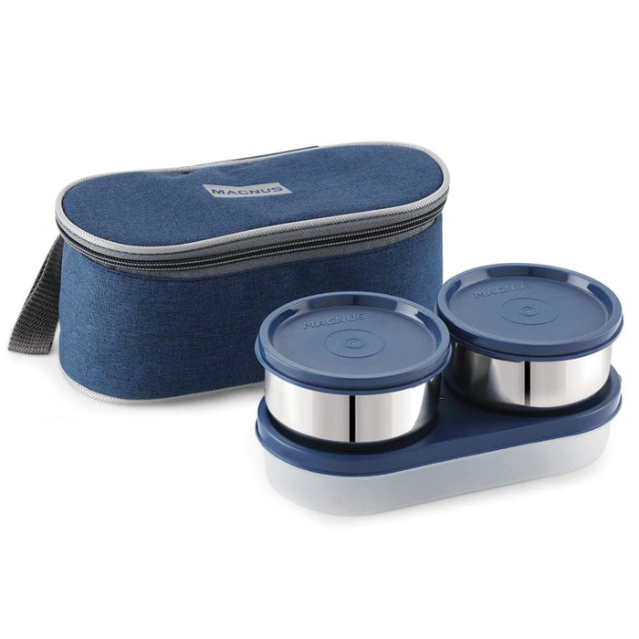 Magnus Feast 3 Leakproof Office Lunch Box with Bag (1150 ml)