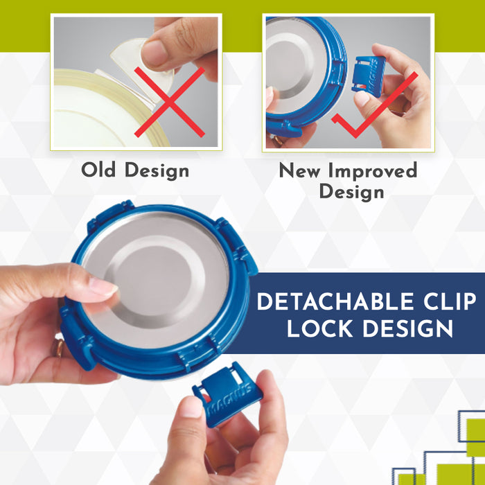 Magnus Avanza 2 Deluxe Stainless Steel Lunch Box | Airtight, Leakproof, Insulated | Ideal Lunch Box for Kids | Lunch Boxes for Office Men and Women | Compact Design with Carrying Pouch