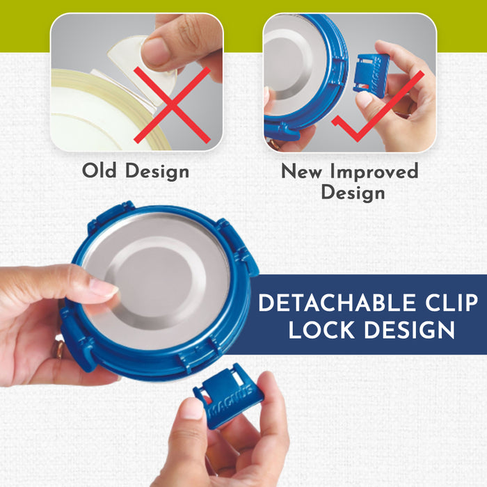 Magnus Avanza 3 Deluxe Prime Lunch Box Set | Stainless Steel, Airtight, Leakproof | Lunch Box for Kids | Lunch Boxes for Office Men | Insulated Cover, Roti Tiffin, Fork & Spoon