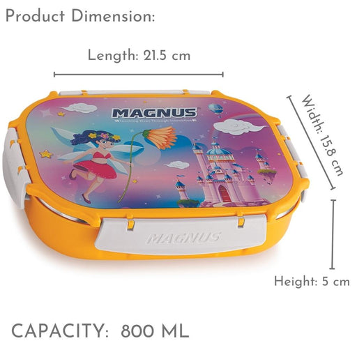 Magnus Spike Kids PP Yellow Insulated Lunch Box Set