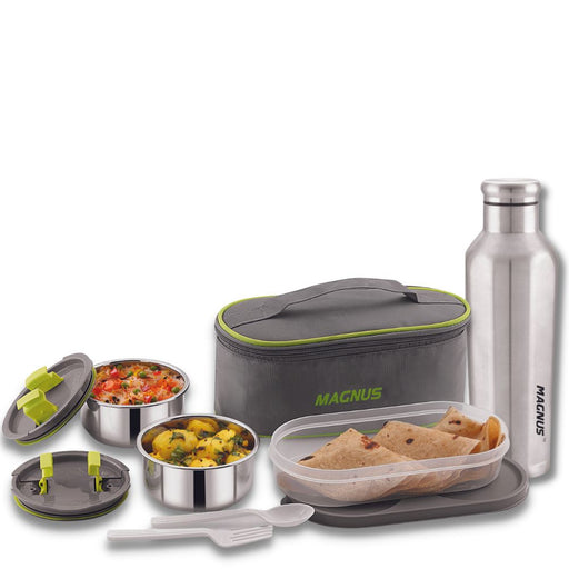 Olive 3 Lunch Box With Bottle Stainless Airtight  & Leakproof Lunch Box