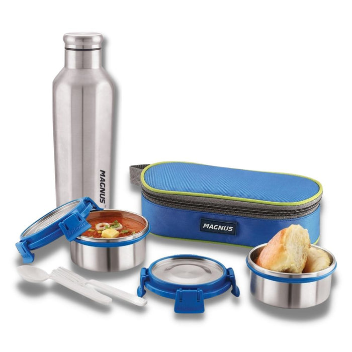Magnus Avanza 2 Deluxe Stainless Steel Lunch Box with Stainless Steel Bottle (900ml)
