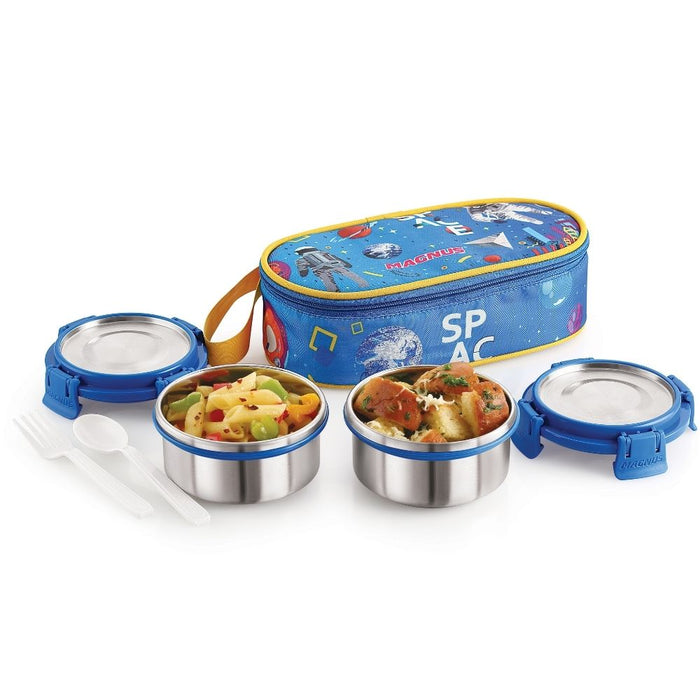 Magnus Avanza 2 Deluxe Kids Food Safe 2 Containers Lunch Box With Spoon