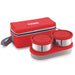 Fancy 3 Stainless Steel Office & School 3 Containers Lunch Box 