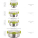 detachable clip lock airtight and leakproof stainless steel kitchen food storage containers 