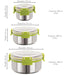 magnus detachable clip lock stainless steel kitchen food storage containers