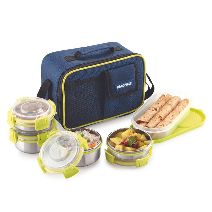 Magnus Hybrid 5 Airtight & Leakproof Lunch Box with Bag