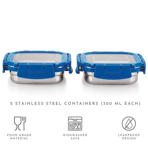 Airtight & Leakproof Lunch Box 2 containers with Bag