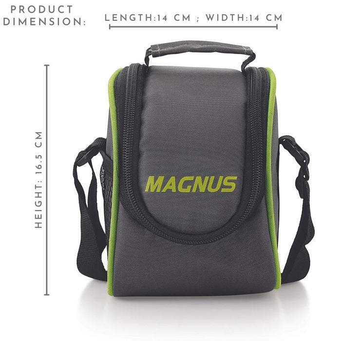 magnus opal 2 stainless steel lunch box 500 ml  product dimension