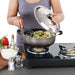 magnus optima non-stick aluminium kadhai with hammertone finish 2.5 litre cooking food