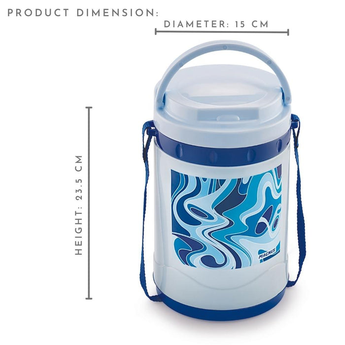Magnus Pride 4 Deluxe Insulated Lunch Box ,1000 ml, Blue — Magnus