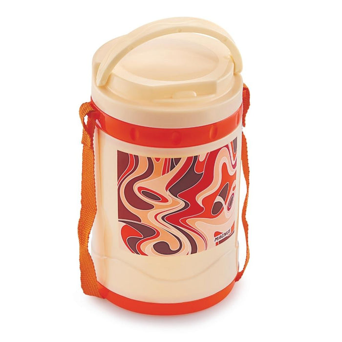 Magnus Pride 4 Deluxe Insulated Lunch Box Orange For Office & Picnic (1000ml) 