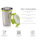 Magnus Stainless Steel Airtight and Leakproof Tumbler Glass With Lid