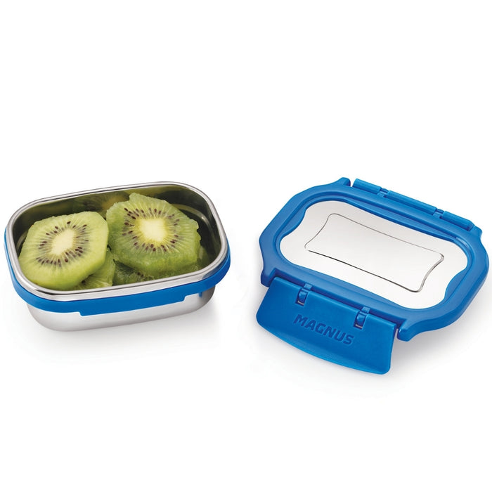 Magnus Stainless Steel Lunch Box Food Storage Kitchen Container with Detachable Clips Bolt (150 ml)