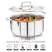 Magnus Triply Stainless Steel Induction Base Casserole with Stainless Steel Lid induction cookware