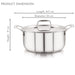 Magnus Triply Stainless Steel Induction Base Casserole with Stainless Steel Lid induction cookware