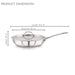 Magnus Triply Stainless Steel Induction Base Fry Pan with Stainless Steel Lid