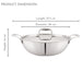 Magnus Triply Stainless Steel Induction Base Kadhai with Stainless Steel Lid