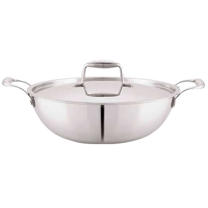 magnus triply stainless steel induction base kadhai with stainless steel lid 4.2 ltr