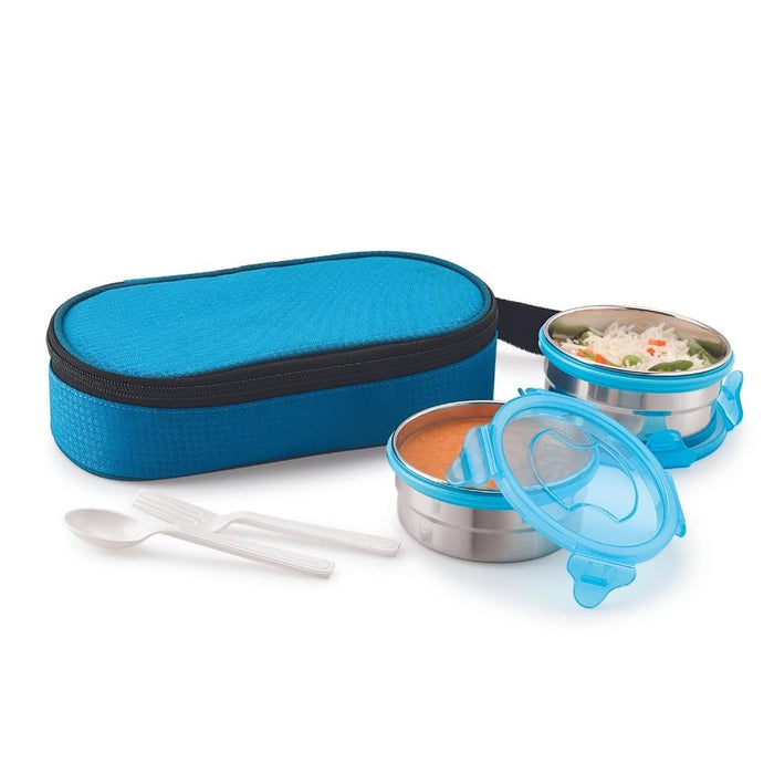 magnus viva 2 stainless steel lunch box with bag 600 ml